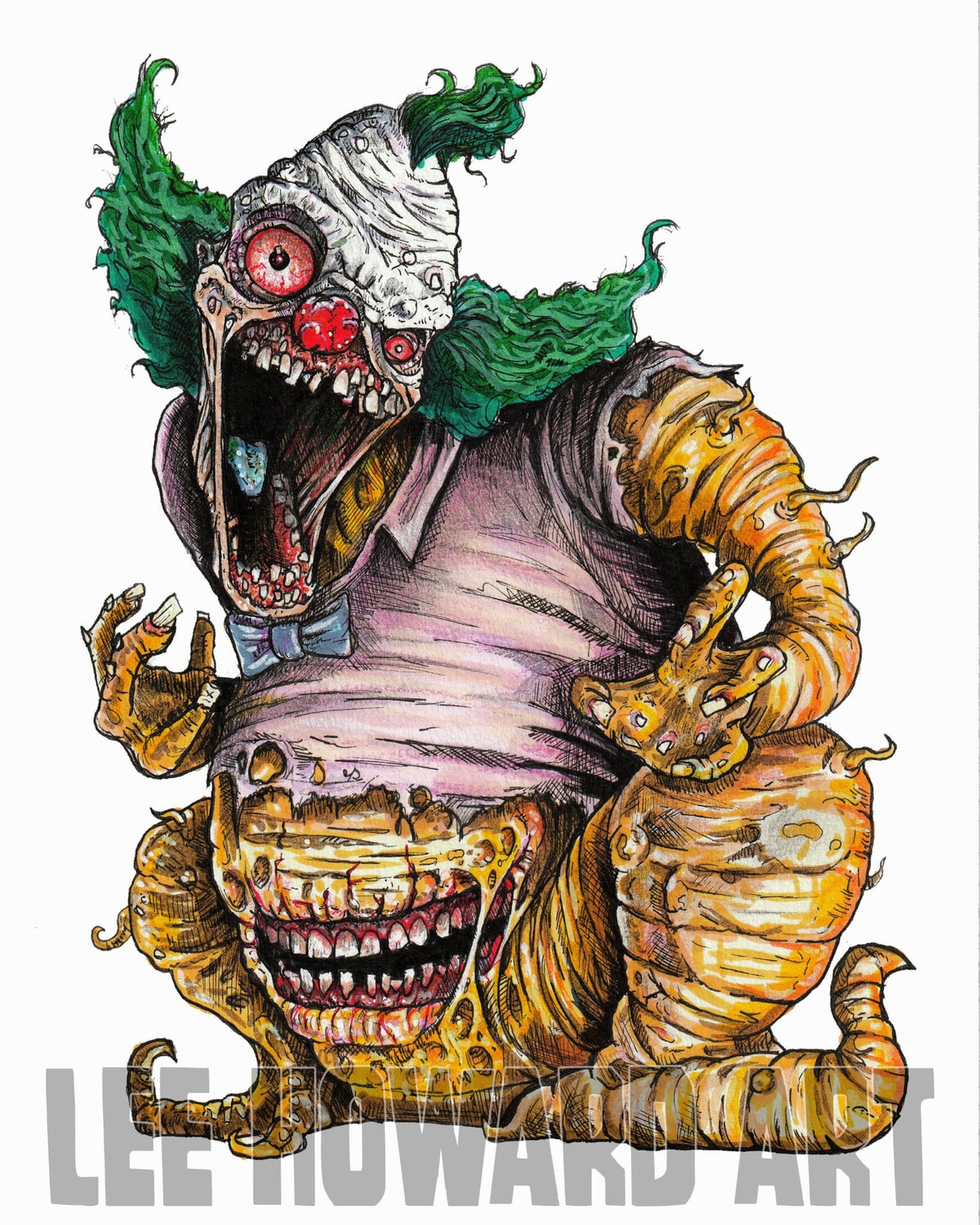 Krusty the Clown - Simpsons HORROR - 8" x 10" PRINT/reproduction - SIGNED!