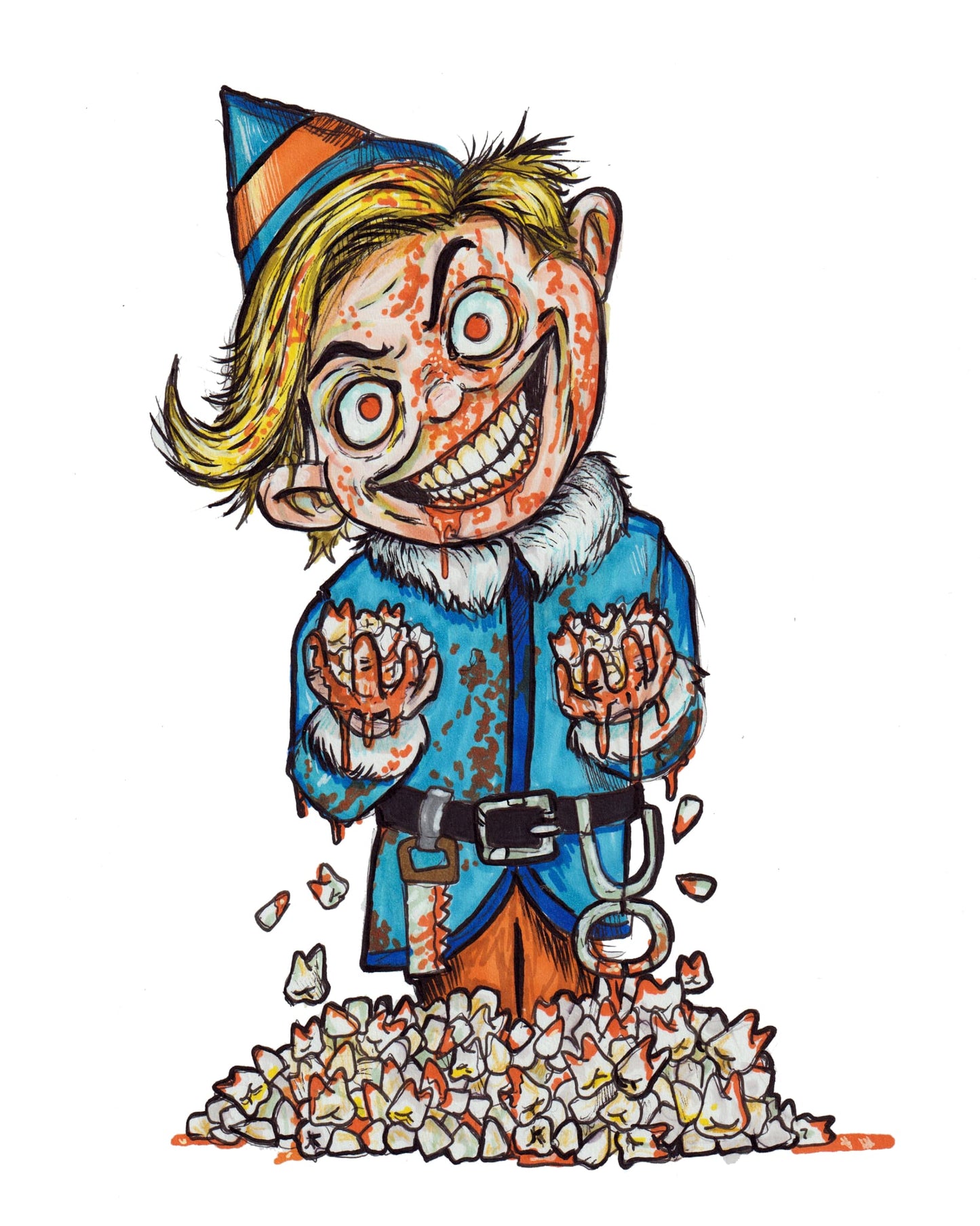 Christmas HORROR! Hermey Art Print 8x10 - Signed