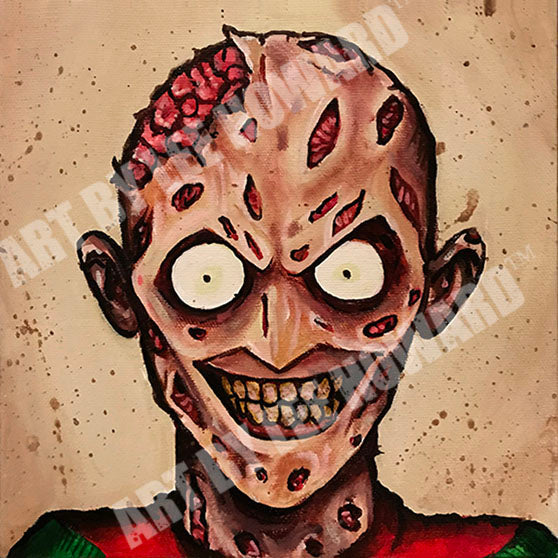 Freddy in a Tim Burton Style 8"x8" Print/Reproduction - Signed!