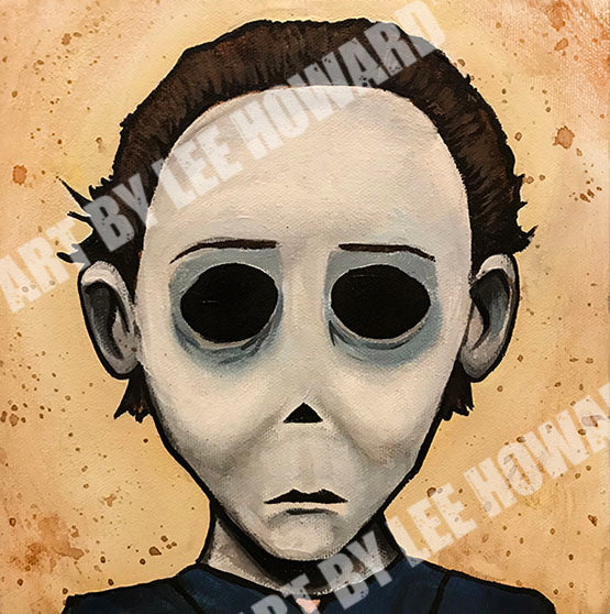 Myers in a Tim Burton Style 8"x8" Print/Reproduction - Signed!