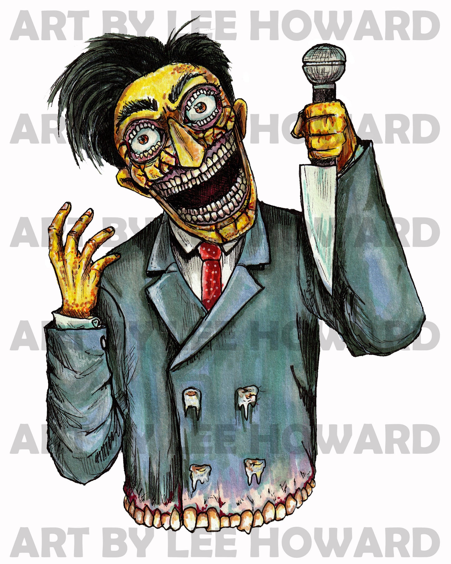 Guy Smiley - Sesame Street but HORROR! Original 7”x10” Original Drawing