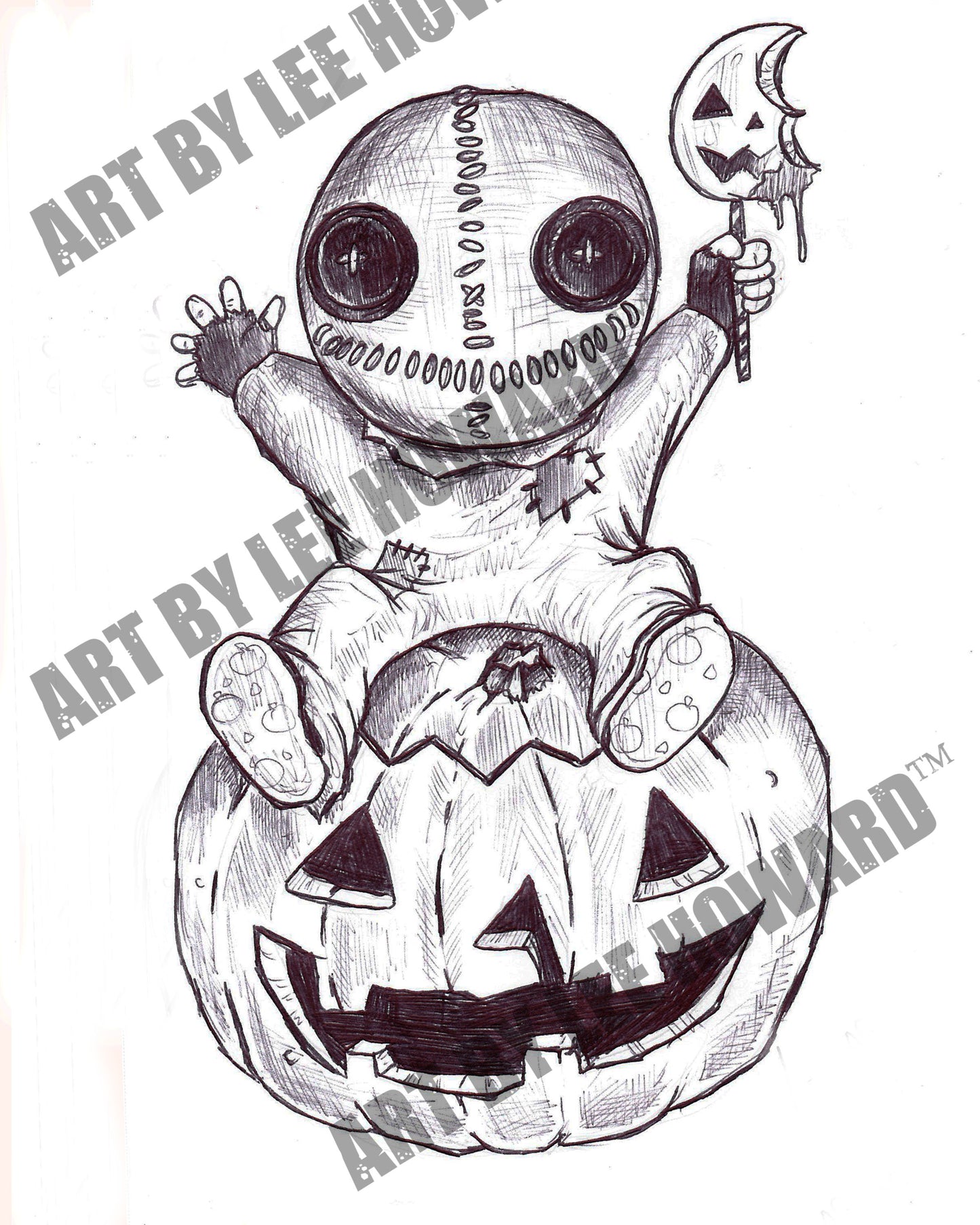 Lil' Sam Trick r Treat 8x10 PRINT / Reproduction - signed by artist!