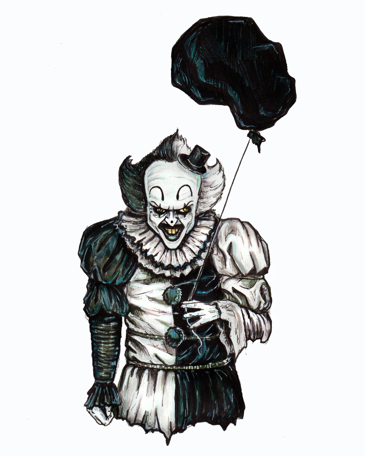 Art the Clown / Pennywise - Horror Mashup 8" x 10" Print/Reproduction