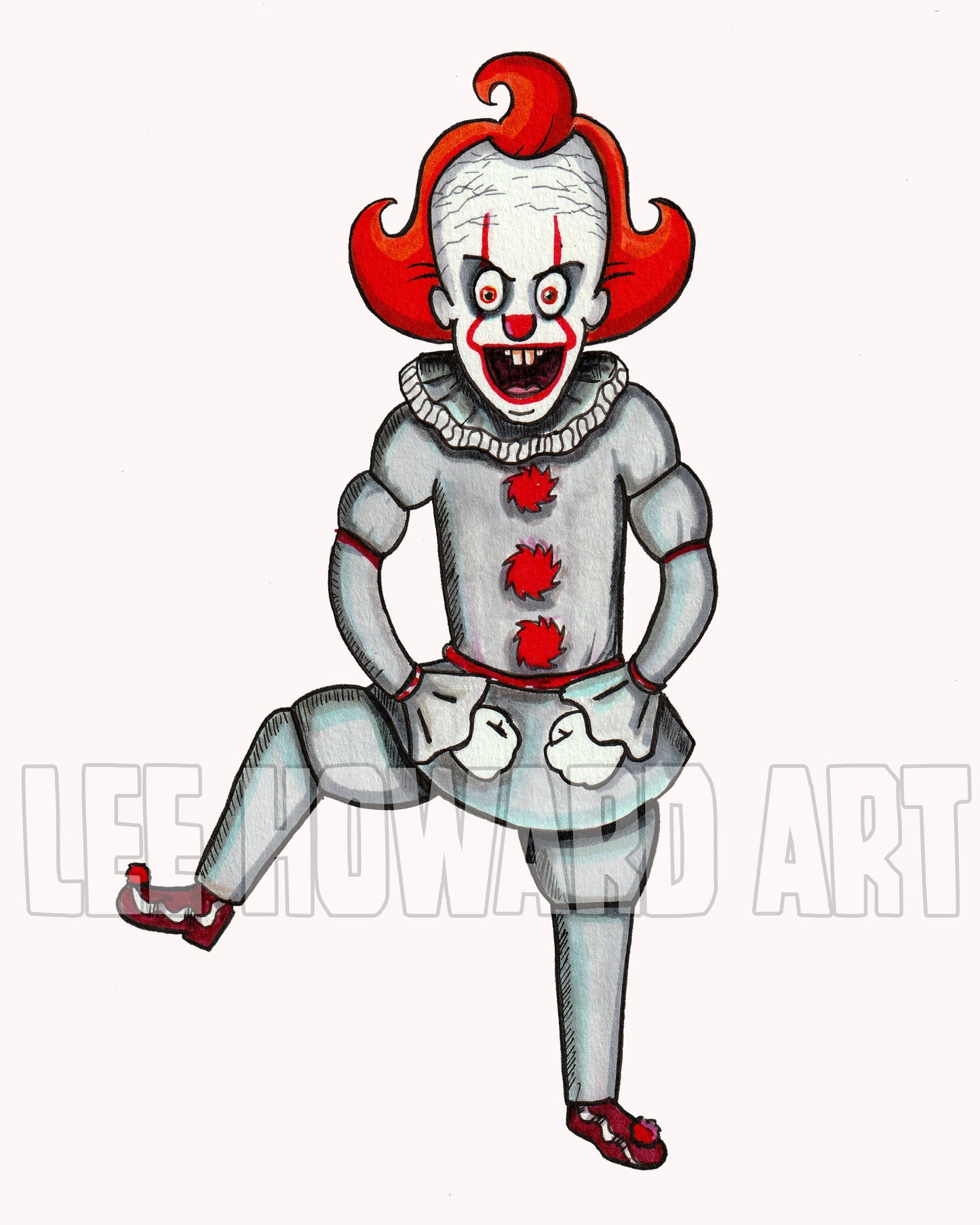 Pennywise Art Print - BOB'S BURGERS STYLE - 8x10 - Welcome to Derry - Signed