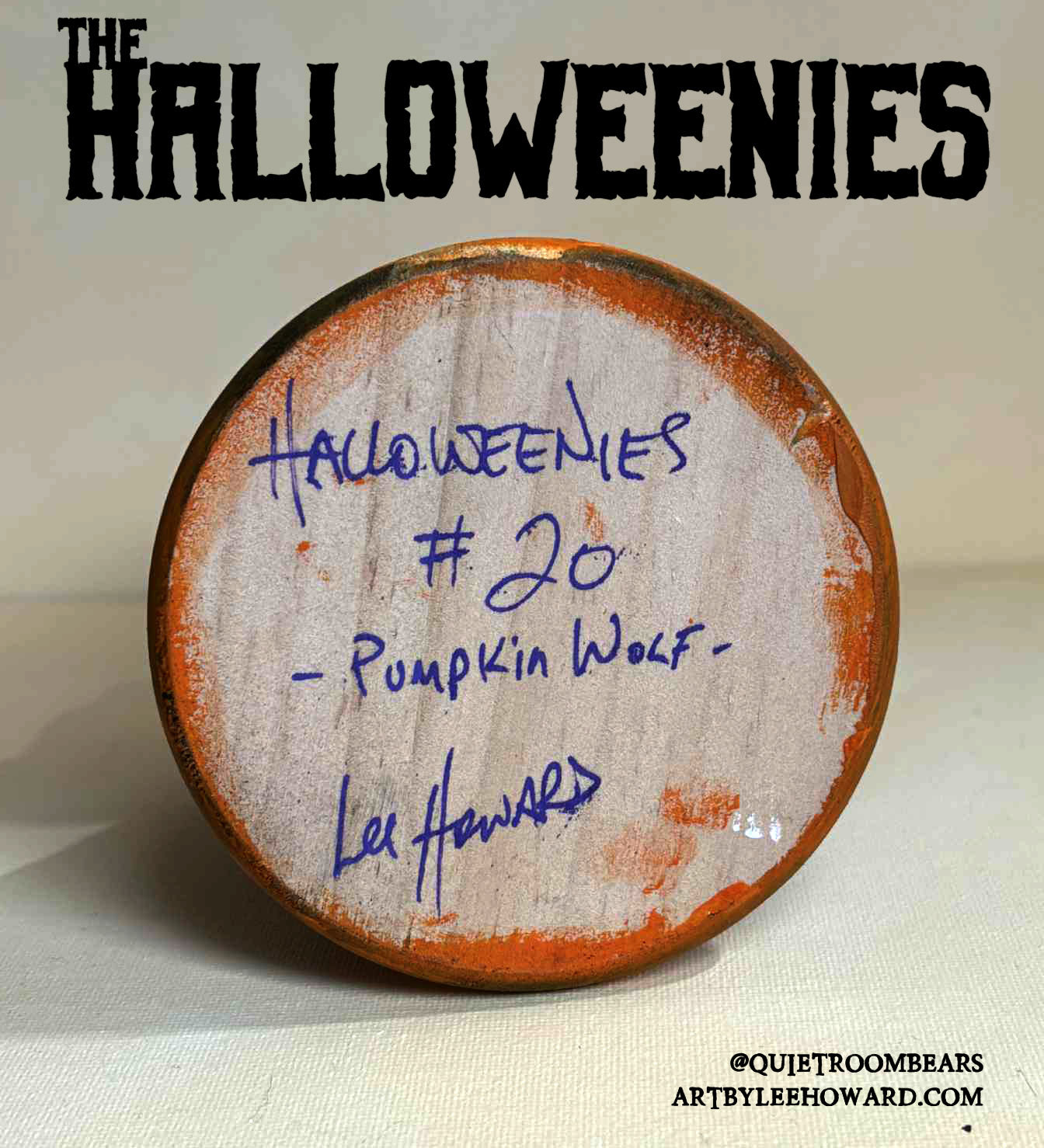 The Halloweenies - Pumpkin Wolf #20 - Hand Painted 5" Custom Toy
