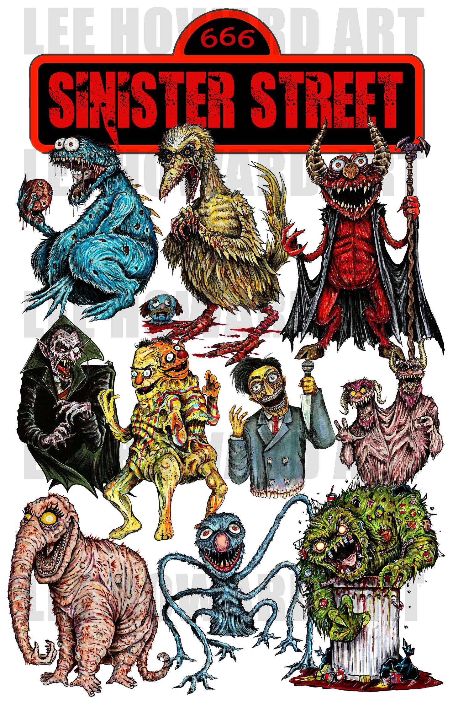 Sinister Street - All Characters 11" x 17" Print Collage!