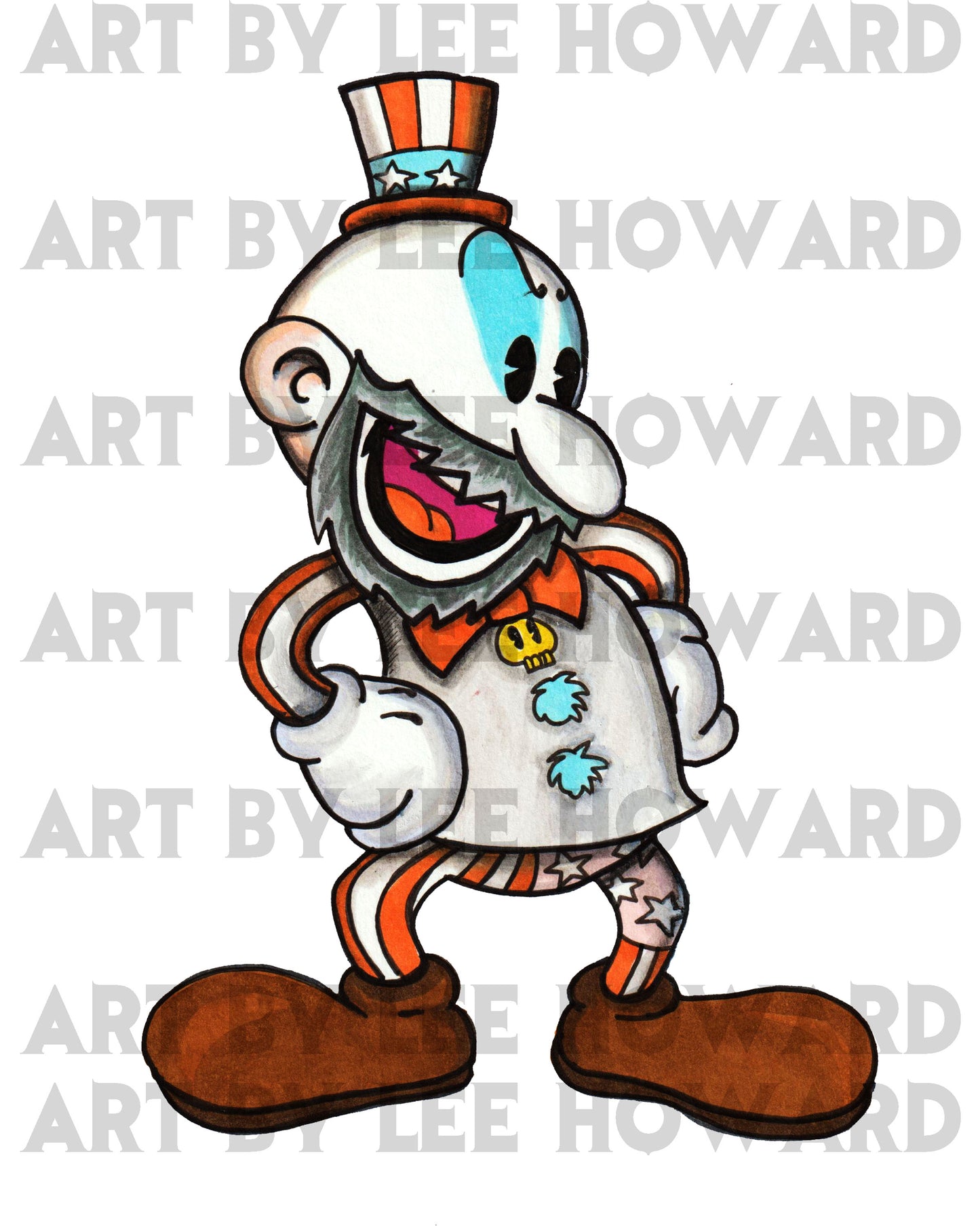 Captain Spaulding: 1930's Cartoon Style! 8"x10" Print/Reproduction - Signed By Artist!
