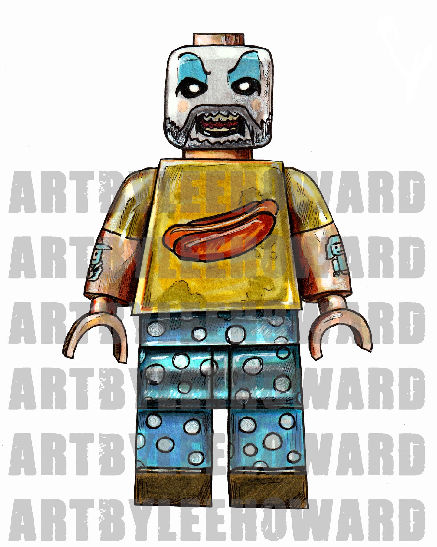Captain Spaulding: Lego Style! 8"x10" Print/Reproduction - Signed By Artist!