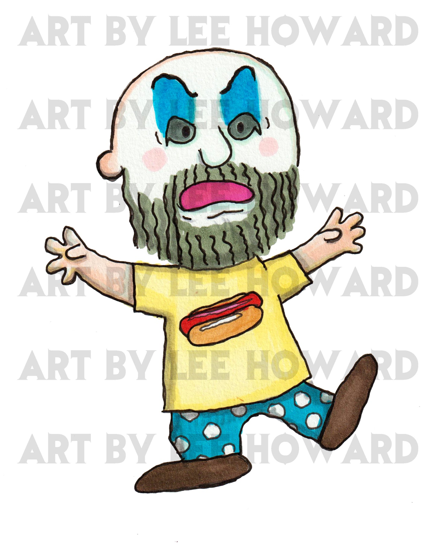 Captain Spaulding in Peanuts Style! 7" x 10" Original Drawing