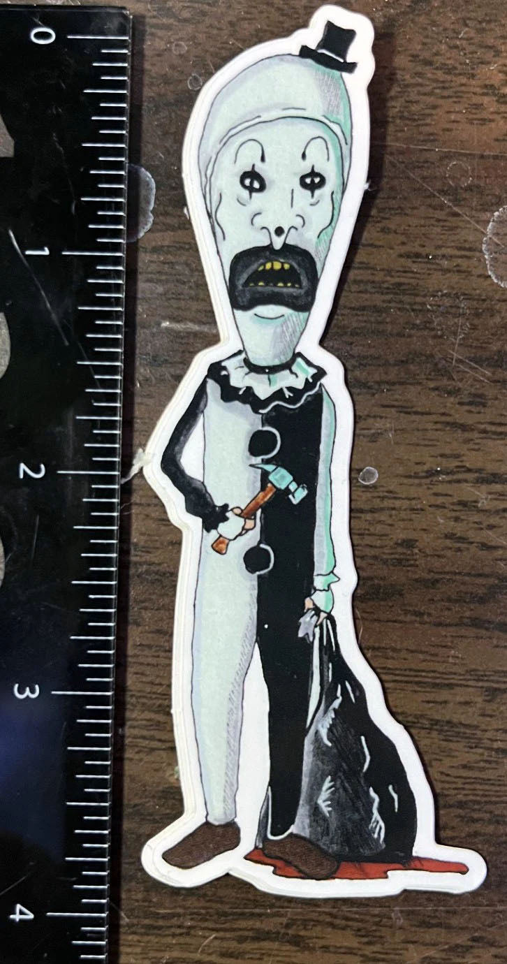 Art the Clown - Beavis and Butthead Style 4" STICKER