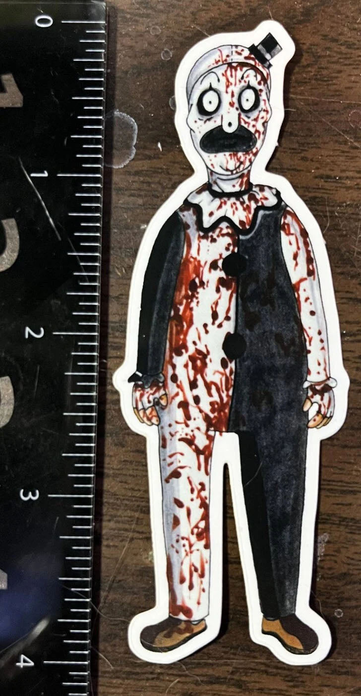 Art the Clown - Burgers by Bob Style 4" STICKER