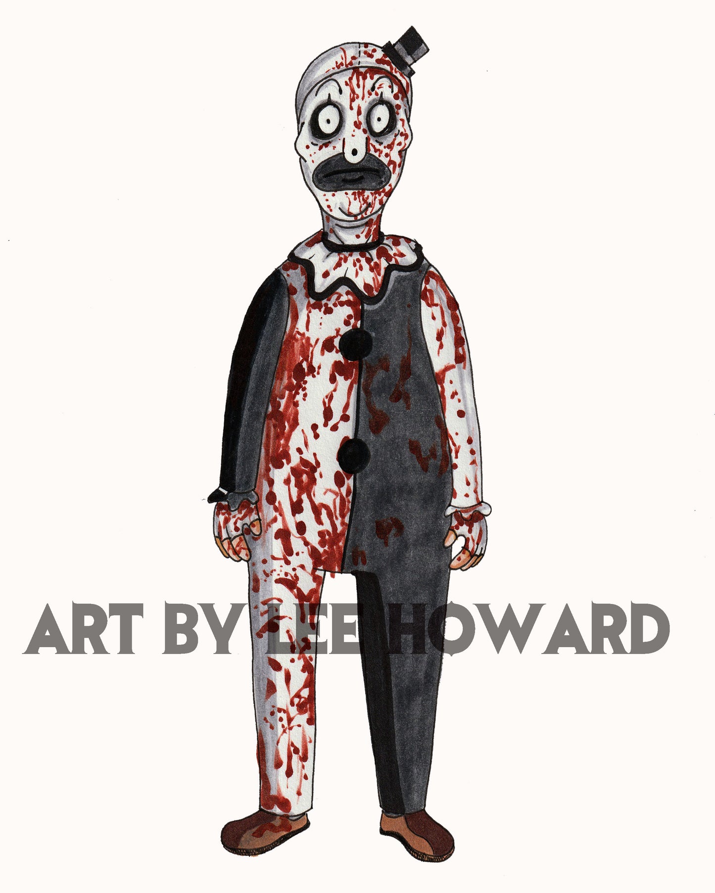 Art the Clown in a Bob's Burger's Style 8x10 PRINT/Reproduction - Signed by Artist