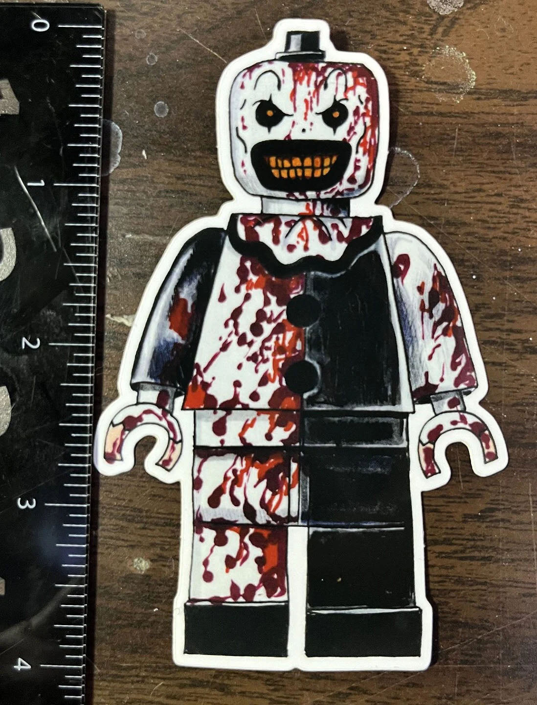 Art the Clown - Brick Toy Man Style 4" STICKER