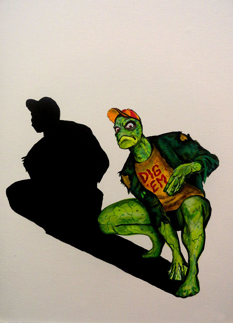 Dig'Ems Frog from Sugar Smacks - Art Print/Reproduction - 11" x 15" Breakfast Cereal Monsters