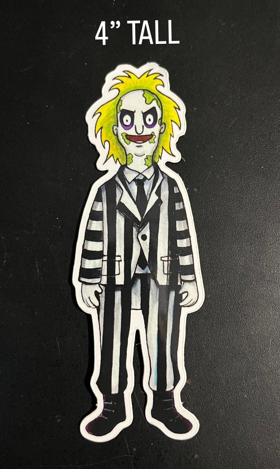 Beetlejuice Bob's Burgers Style 4" Vinyl Glossy Sticker!