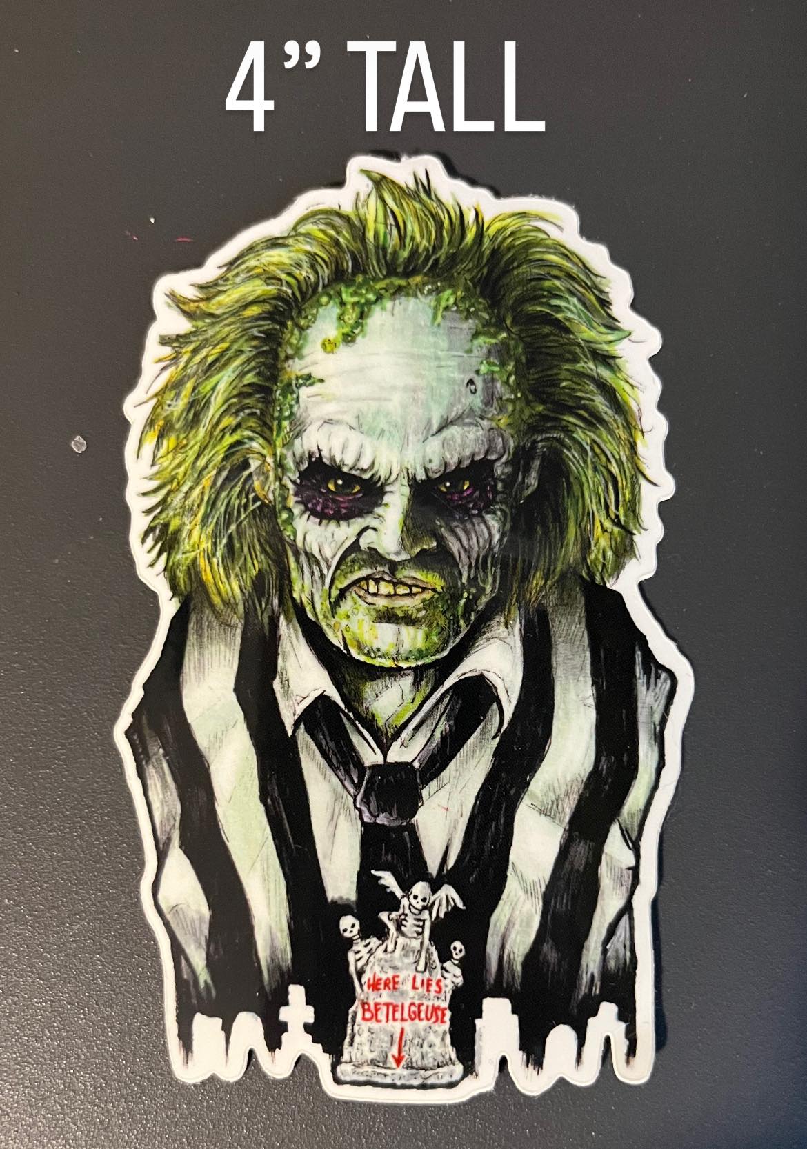 Beetlejuice in MY Style 4" Vinyl Glossy Sticker!