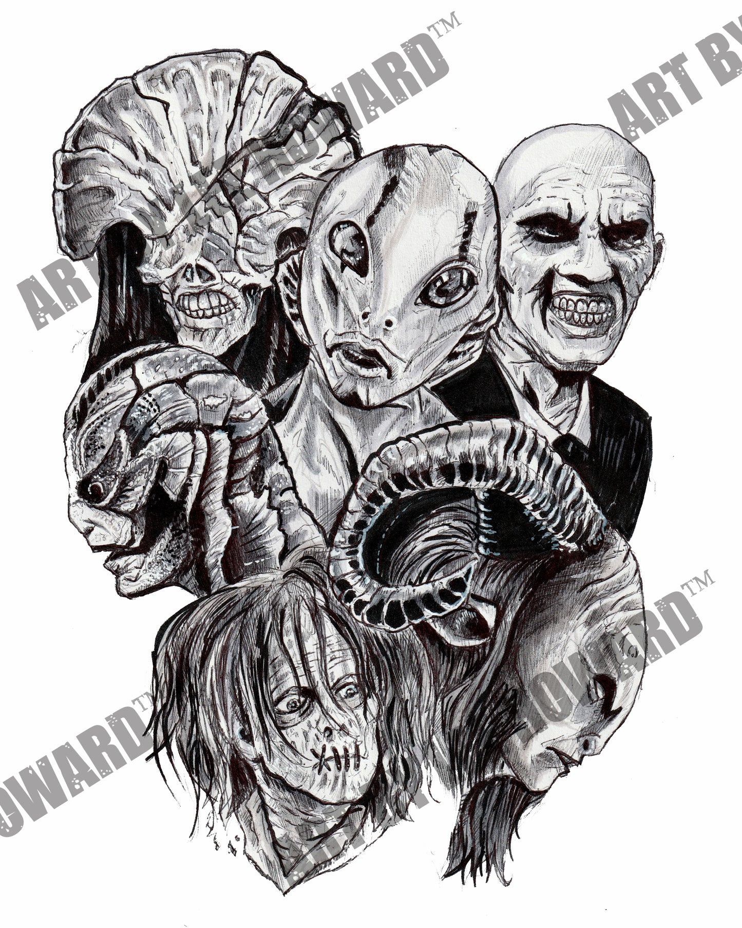 Doug Jones - Master of Monsters - 8"x10" Art Print/Reproduction - signed by artist!!