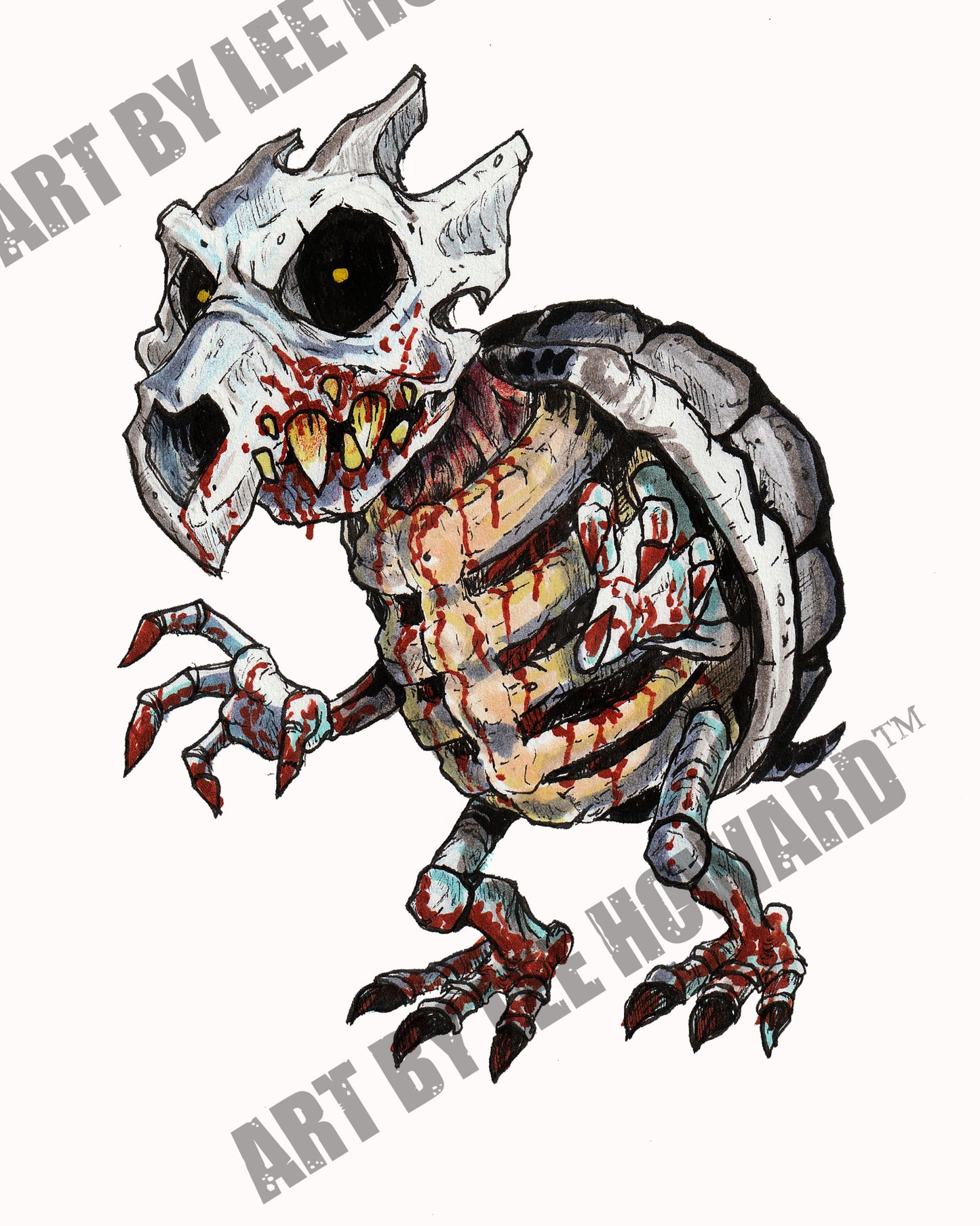 Super SCARIO but HORROR - Dry Bones - 8x10 PRINT/Reproduction - Signed by Artist