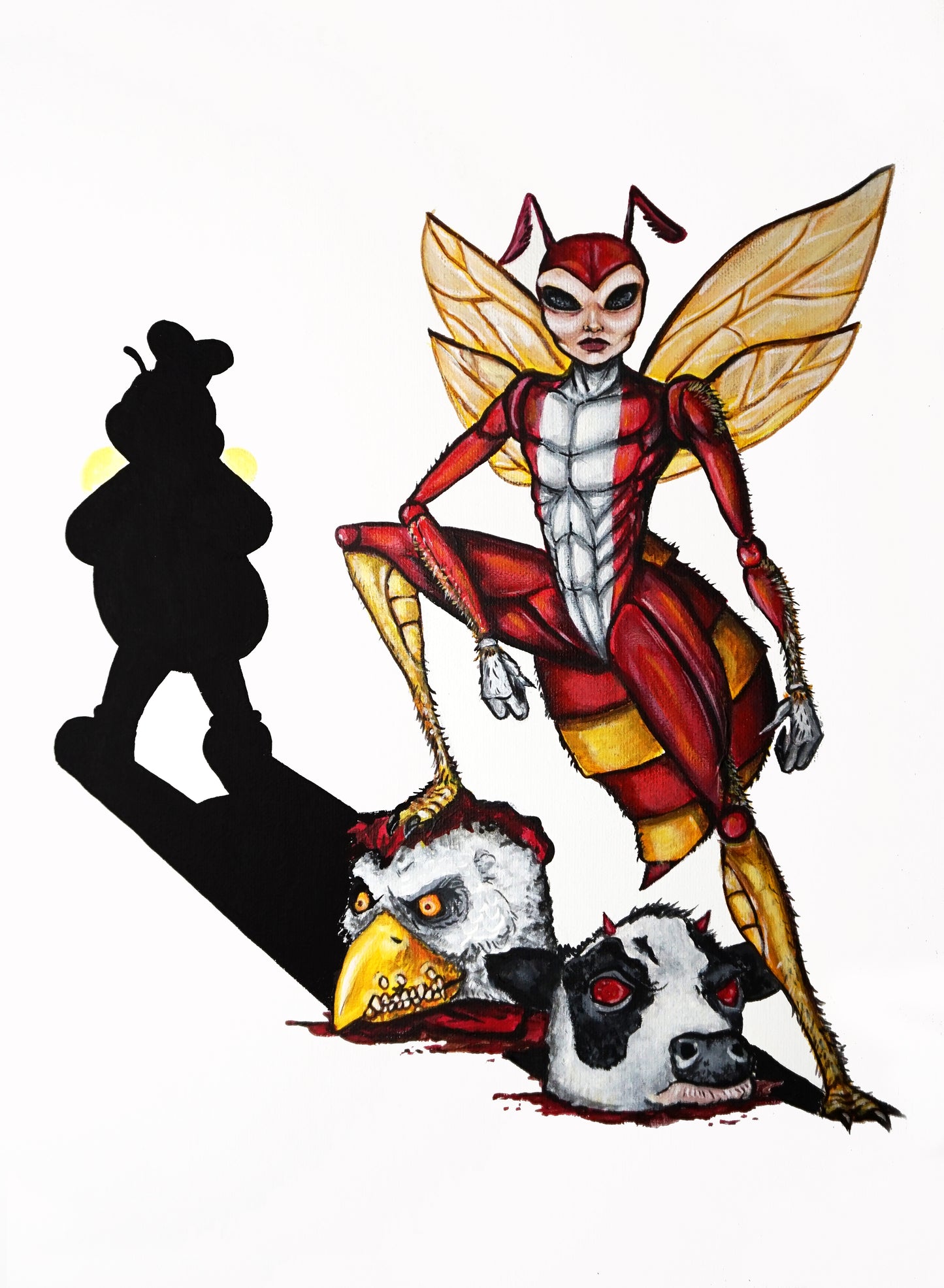 Jollibee - FAST FOOD MONSTERS - 16" x 20" Original Acrylic Painting on Canvas