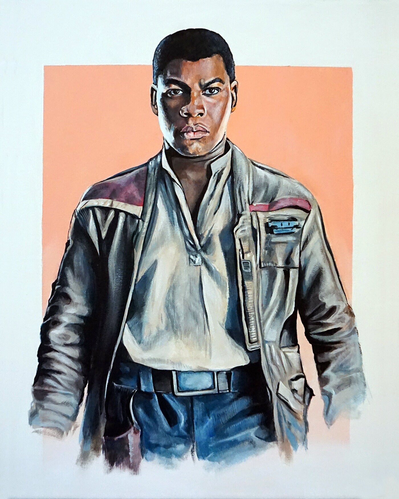 Star Wars - FINN - Original Painting - 20" x 24" Acrylic on Canvas