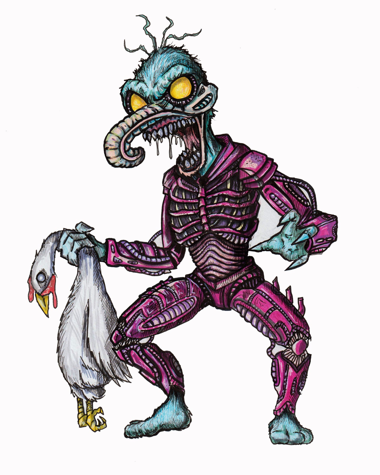 The Monster Show - Gonzomorph - 8x10 PRINT/Reproduction - Signed by Artist
