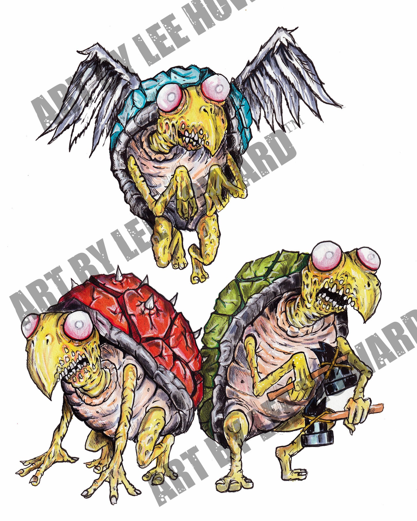 Super SCARIO but HORROR - Koopas - 8x10 PRINT/Reproduction - Signed by Artist