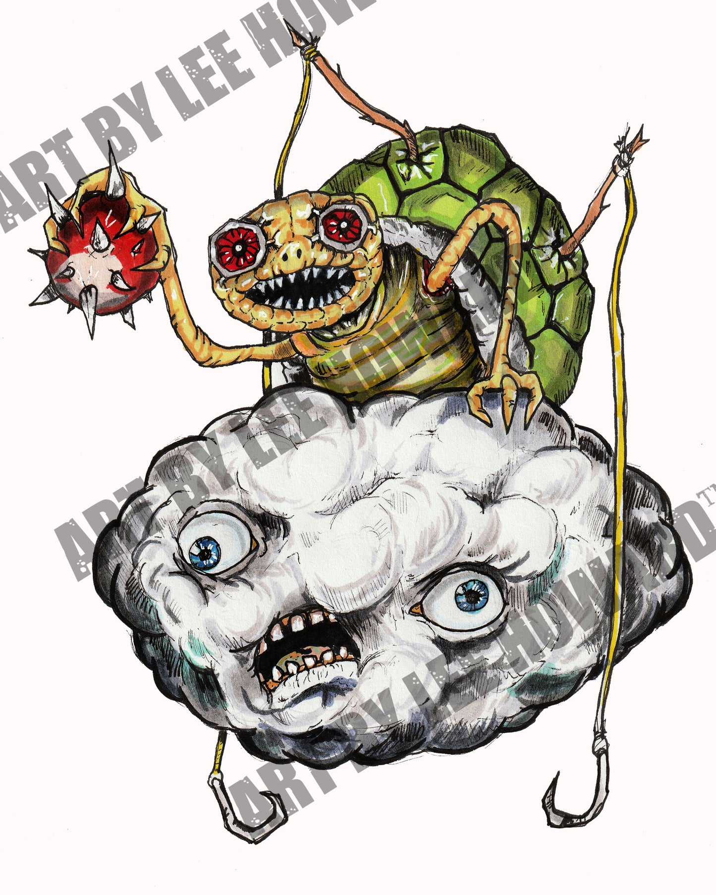 Super SCARIO but HORROR - Lakitu - 8x10 PRINT/Reproduction - Signed by Artist
