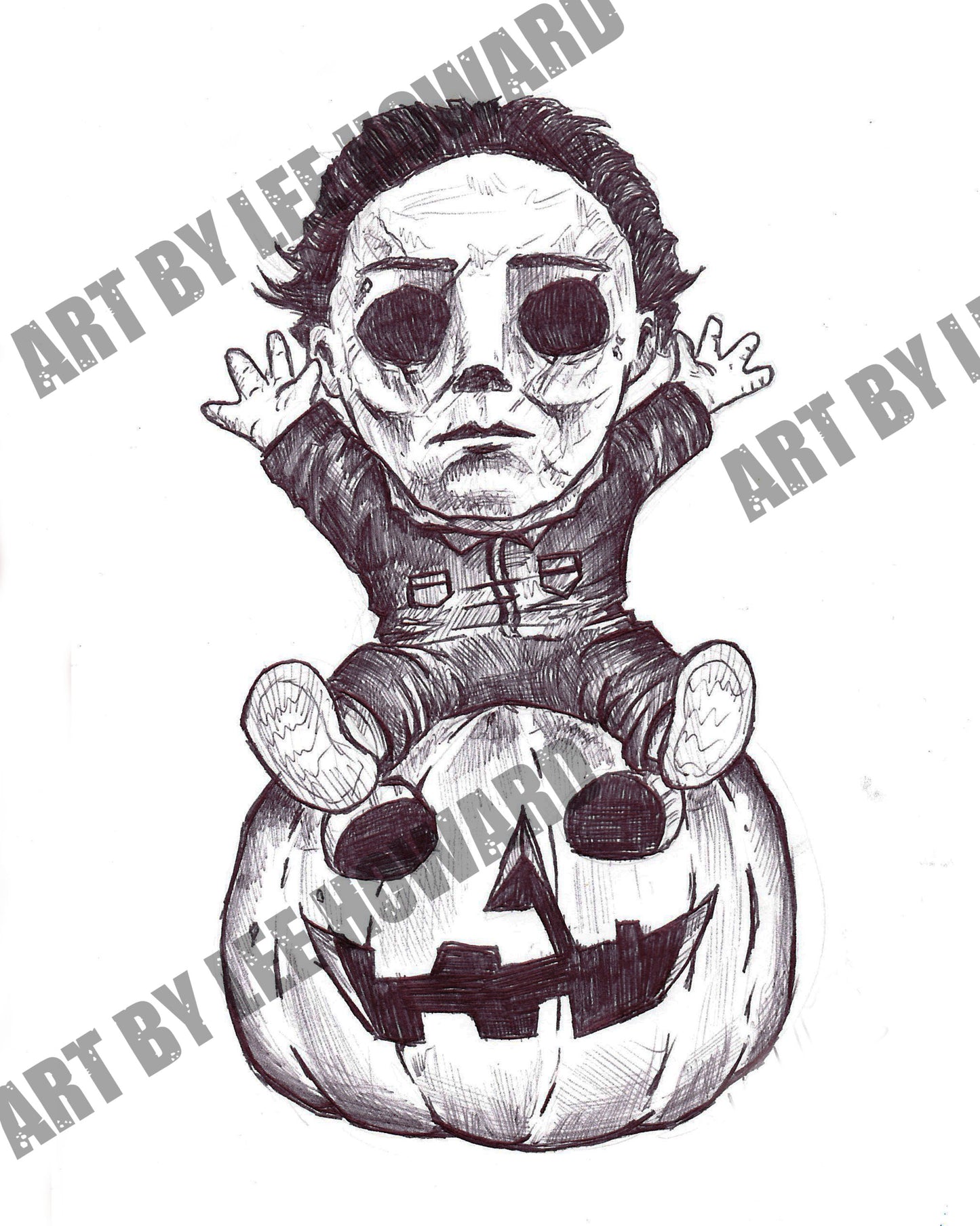 Lil' Mikey Myers 8x10 PRINT / Reproduction - signed by artist!