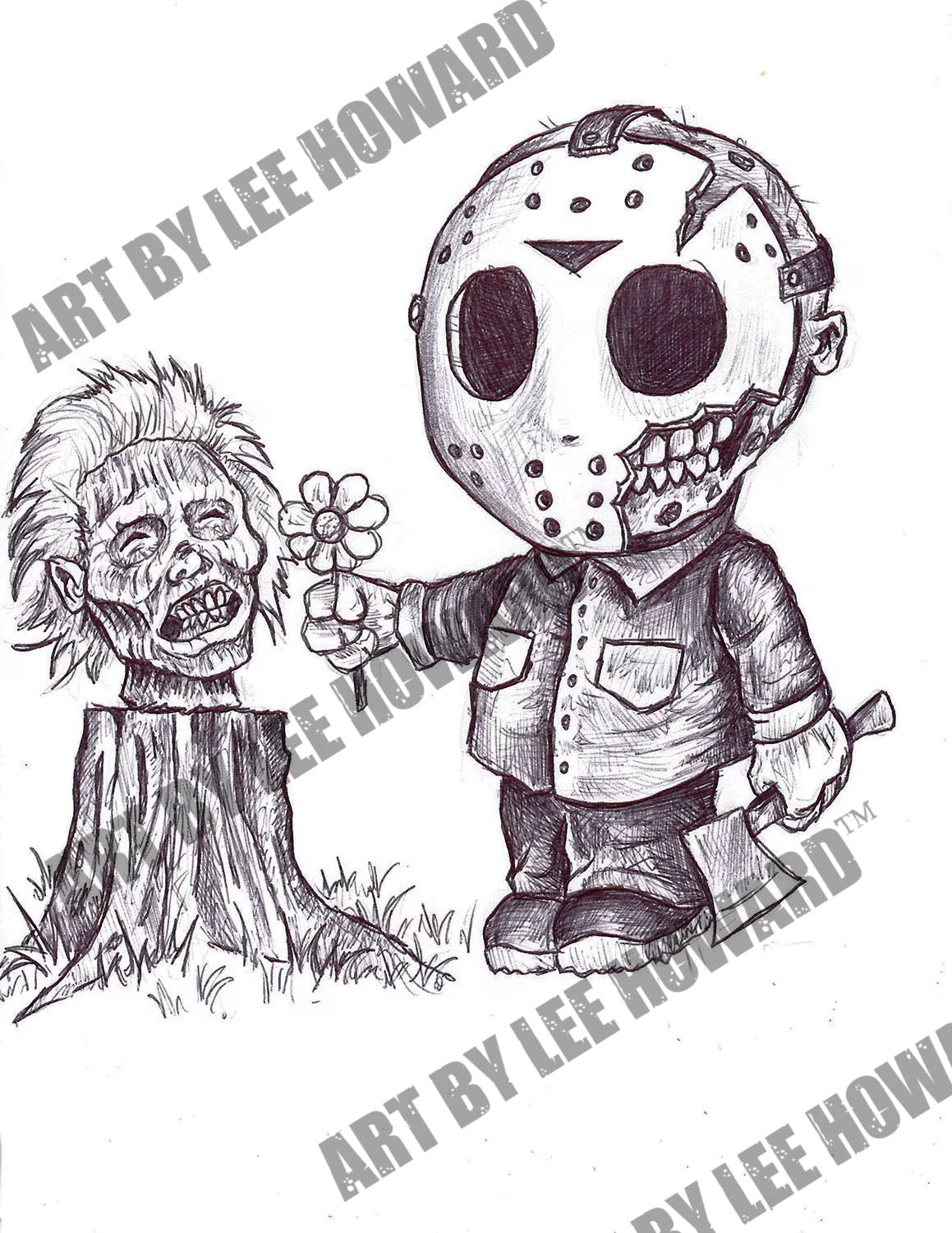 Lil' Jason Voorhees 8x10 PRINT / Reproduction - signed by artist!