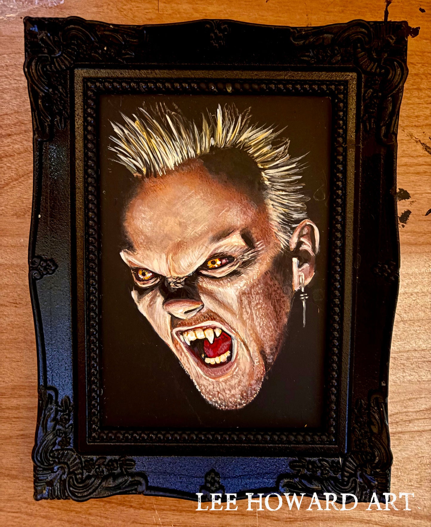 The Lost Boys - David - Framed ORIGINAL Painting 6.5" x 9"