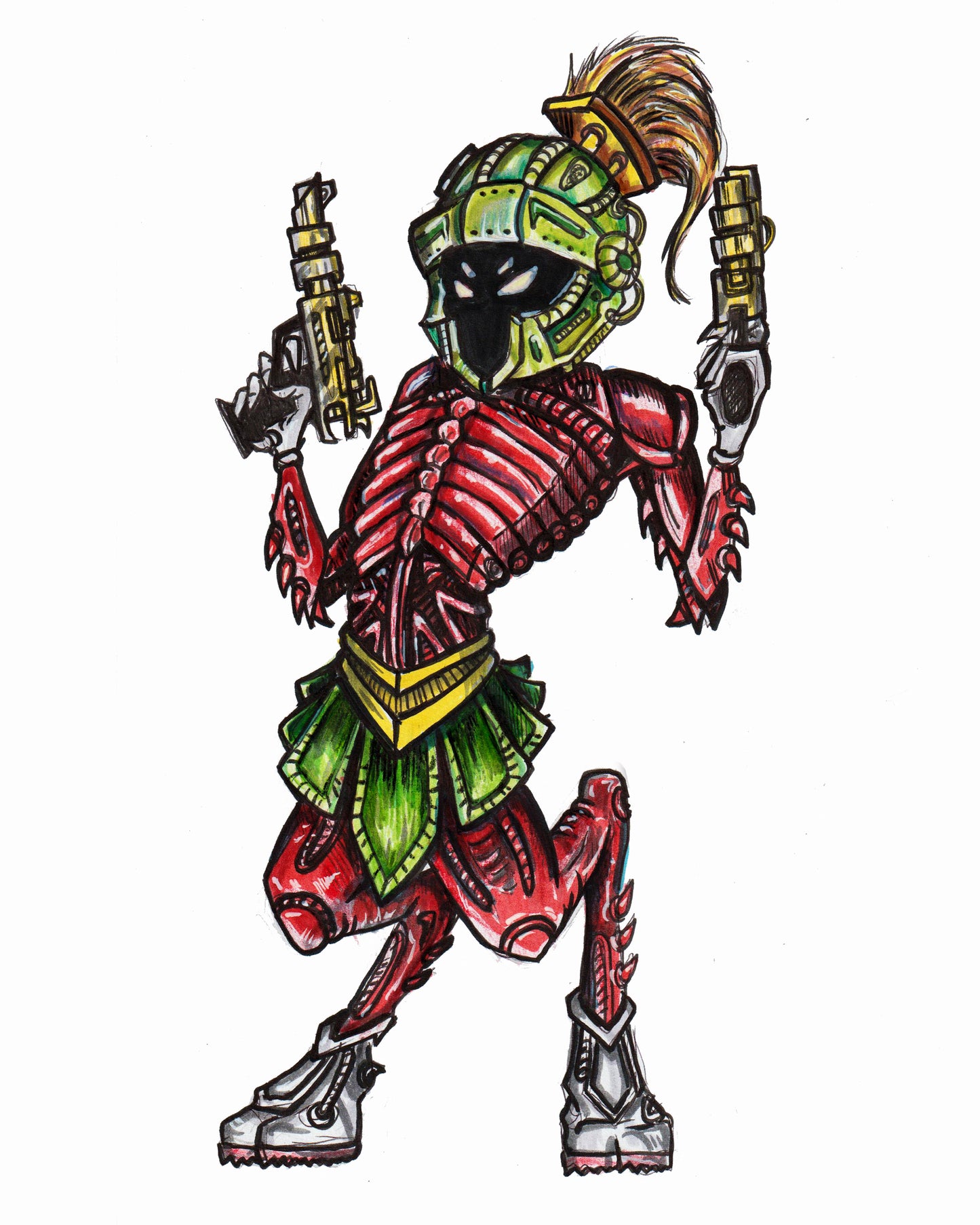 Horror Toons - Marvin - 8x10 PRINT/Reproduction - Signed by Artist