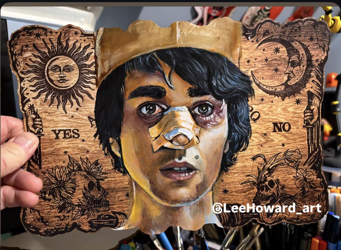Hereditary - Peter / Paimon - ORIGINAL Painting on Wooden Ouija Board - 8" x 12"