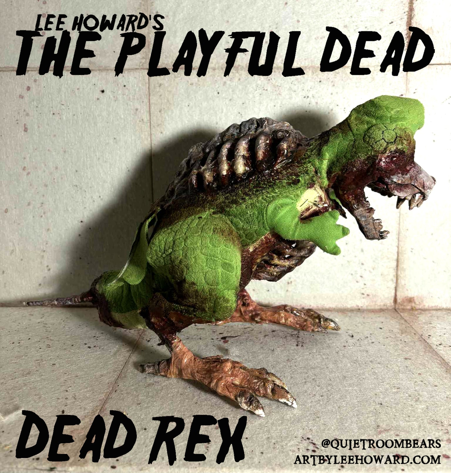 Playful Dead - Zombie Rex from Toy Story - One of a kind horror art plush!