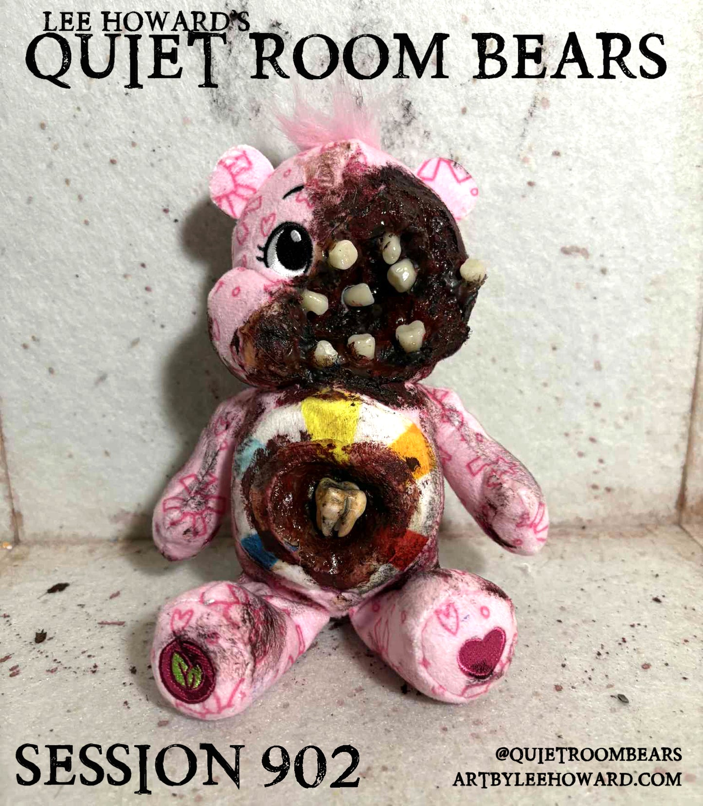 Quiet Room Bears - Session 902 - Horror Art Teddy Bear by Lee Howard