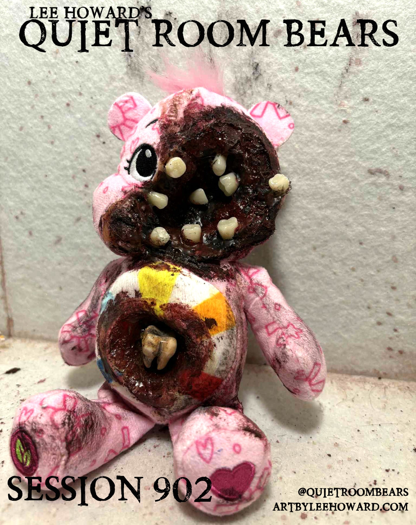 Quiet Room Bears - Session 902 - Horror Art Teddy Bear by Lee Howard
