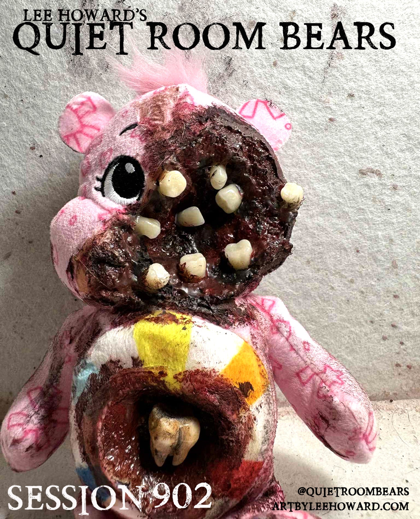 Quiet Room Bears - Session 902 - Horror Art Teddy Bear by Lee Howard