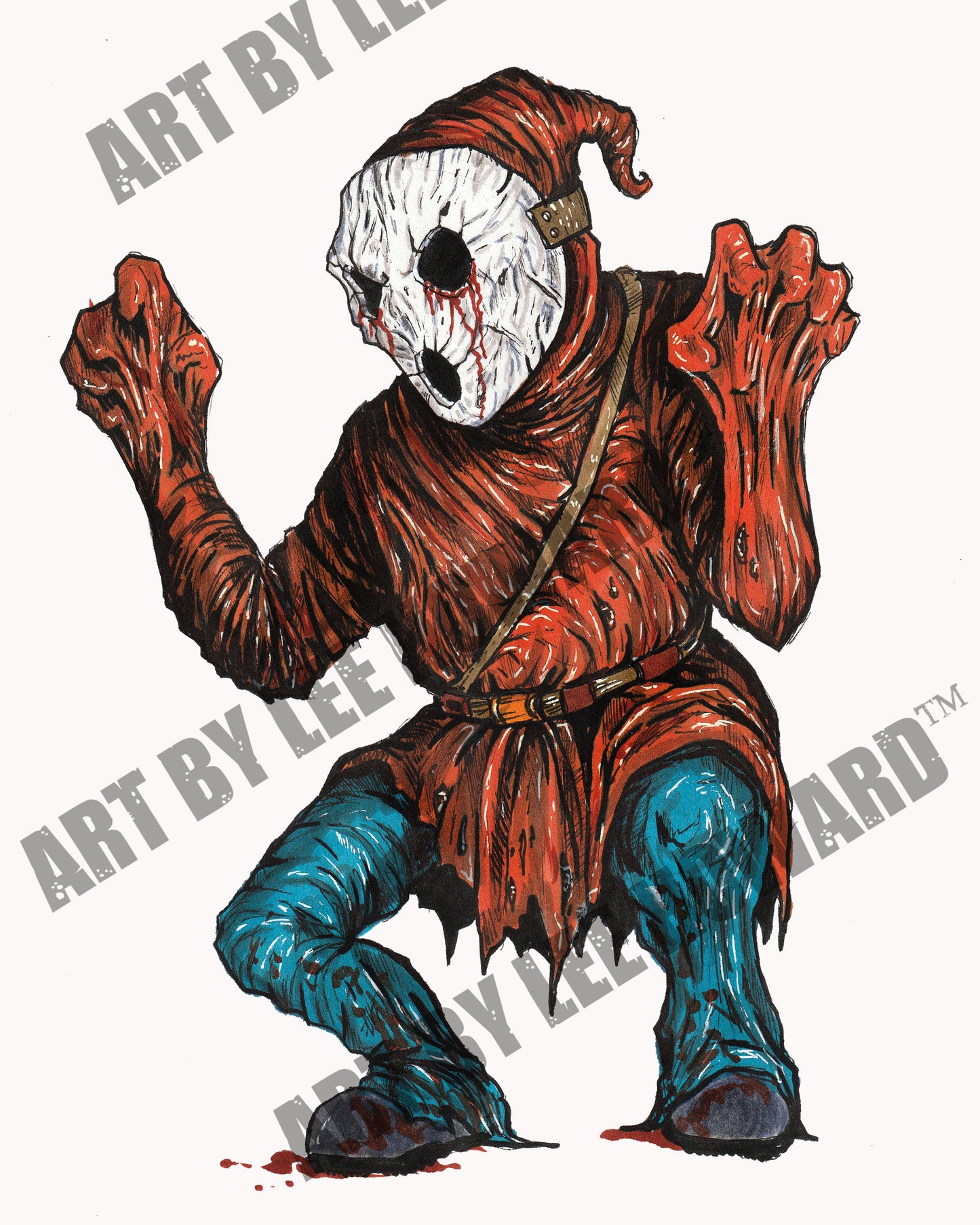 Super SCARIO but HORROR - Shy Guy - 8x10 PRINT/Reproduction - Signed by Artist