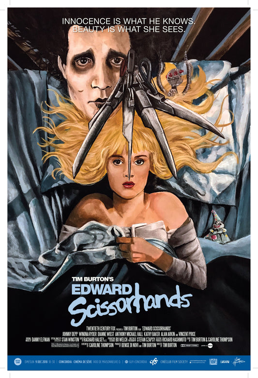 Nightmare on Elm Street / Edward Scissorhands Mash Up Mini Poster 11"x17" Signed by Artist