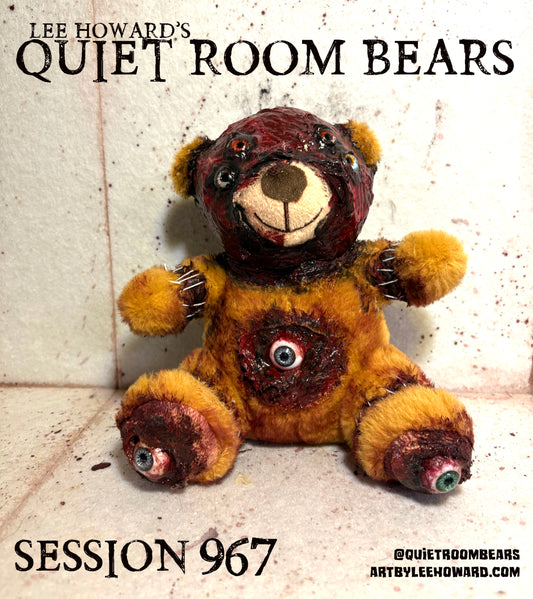 Quiet Room Bears - Session 967 - Horror Art Teddy Bear by Lee Howard