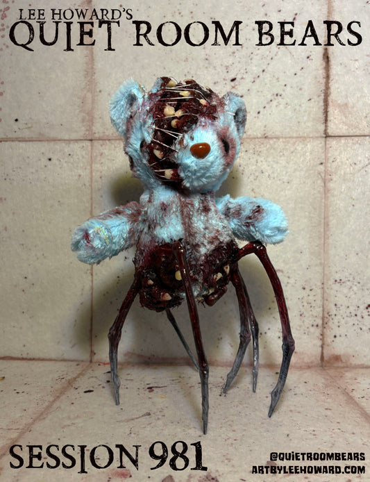 Quiet Room Bears - Session 981 - Horror Art Teddy Bear by Lee Howard