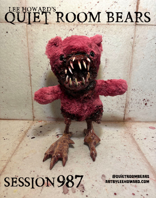 Quiet Room Bears - Session 987 - Horror Art Teddy Bear by Lee Howard