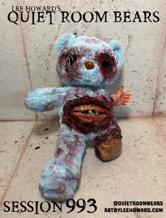 Quiet Room Bears - Session 993 - Horror Art Teddy Bear by Lee Howard