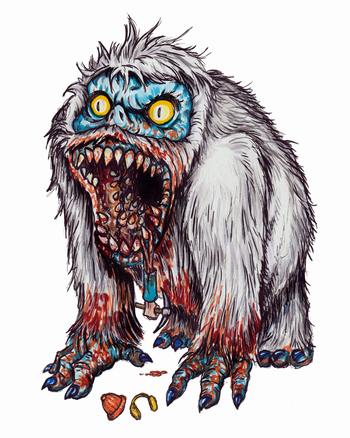 Christmas HORROR! The Bumble Art Print 8x10 - Signed