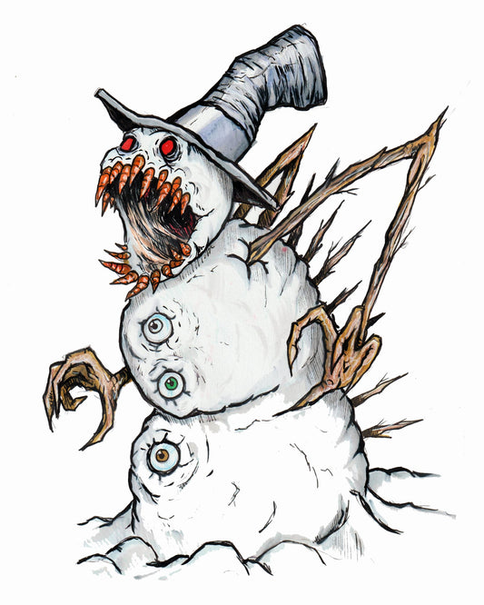 Christmas HORROR! Frosty Art Print 8x10 - Signed