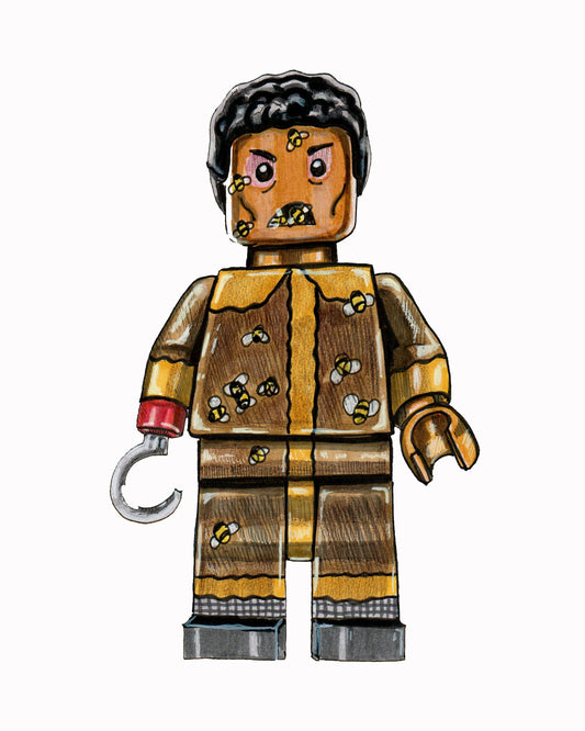 Candyman - in a 'Brick Toy' Style - 9"x12" Original Drawing