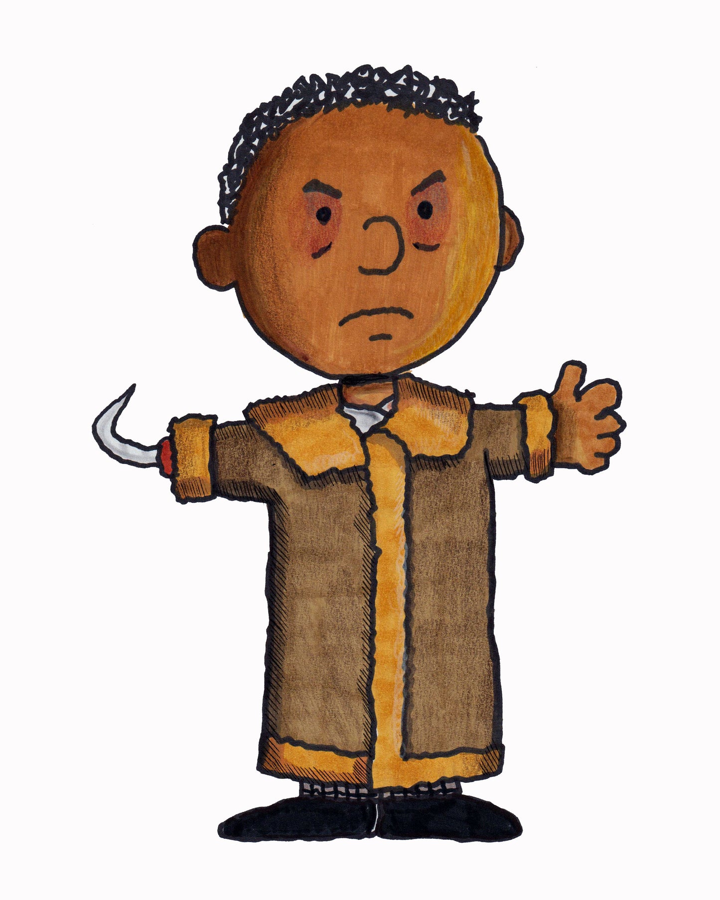 Candyman - in a Charlie Brown Style - 9"x12" Original Drawing