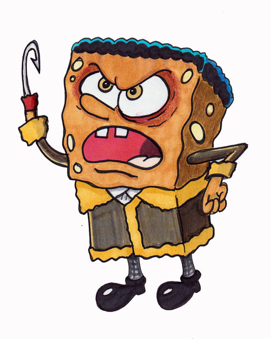 Candyman - in a SpongeBob Style - 9"x12" Original Drawing