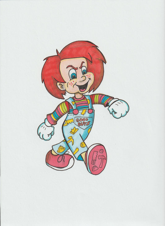 CHUCKY - in a Disney Style - 9"x12" Original Drawing