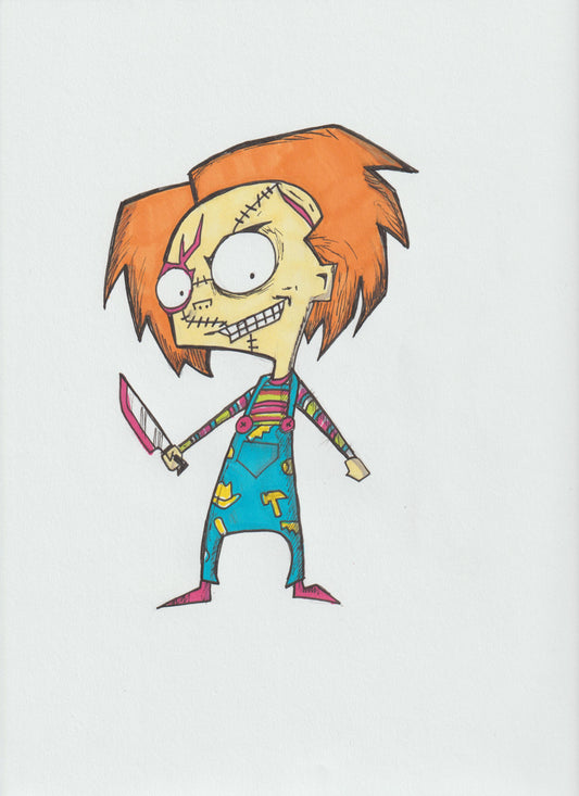CHUCKY - in an Invader Zim Style - 9"x12" Original Drawing
