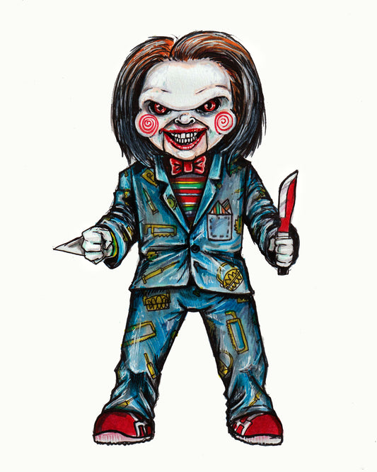 Chucky / SAW - Horror Mashup 8" x 10" Print/Reproduction